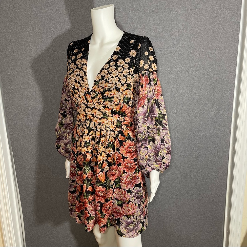 Farm Rio rainbow garden mini dress